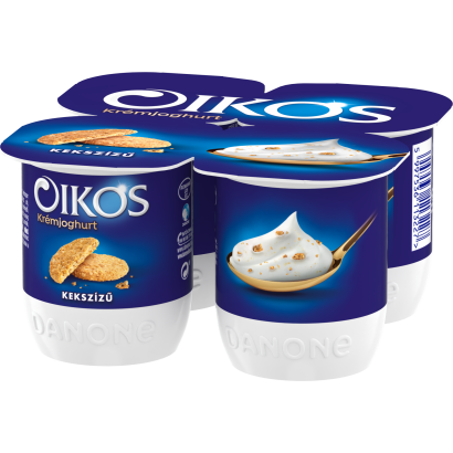 Danone Oikos Görög kekszízű, élőflórás krémjoghurt 4 x 125 g