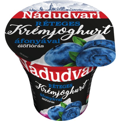 Nádudvari réteges élőflórás krémjoghurt áfonyával 180 g