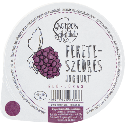 Cserpes Sajtműhely feketeszedres joghurt 250 g