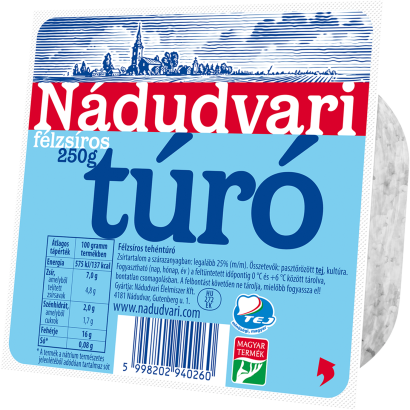Nádudvari félzsíros túró 250 g