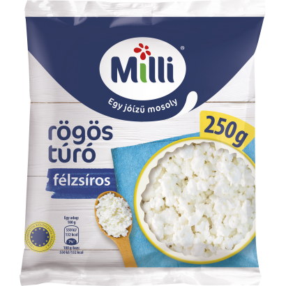 Milli félzsíros rögös túró 250 g