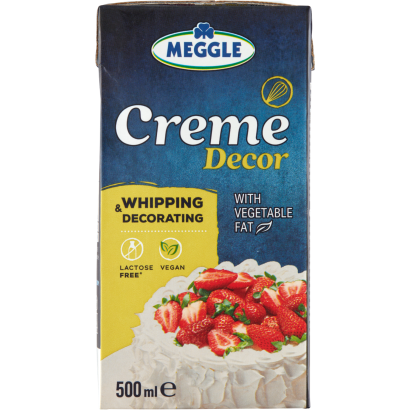 Meggle Creme Decor UHT cukrozott növényi zsír alapú készítmény hab készítéséhez 500 ml