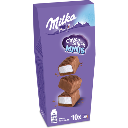 Milka Mini csokoládés hűtött tej snack 10 x 12,5 g