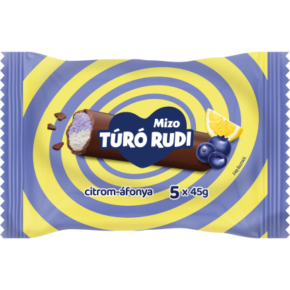 Mizo Túró Rudi citrom-áfonya étcsokoládé bevonattal 5x45 g