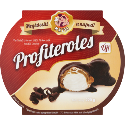 Mazsi Profiteroles habkrémmel töltött fánkocskák kakaós öntettel 220 g