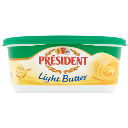 Président Light, enyhén sózott félzsíros vaj A- és E- vitaminokkal dúsítva 250 g