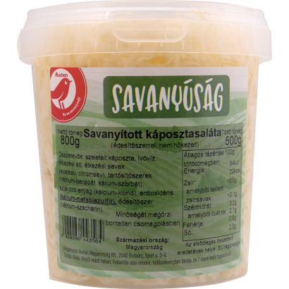 Auchan Kedvenc Savanyított káposztasaláta vödrös 500 g