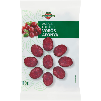 Naturfood aszalt, édesített vörös áfonya 100 g