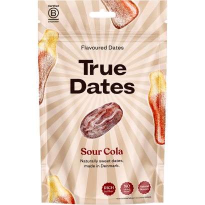 True Dates magnélküli ízesített datolya Sour Cola 100g