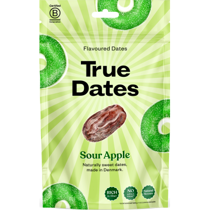 True Dates magnélküli ízesített datolya Sour Apple 100g