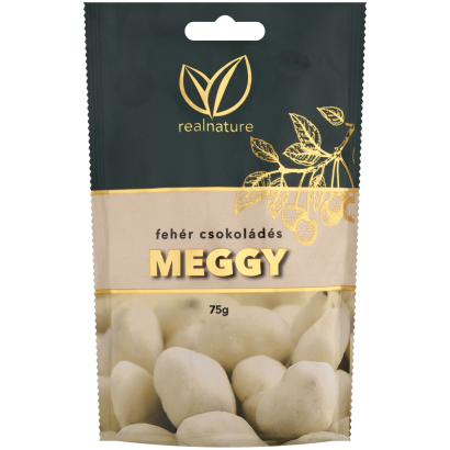 Real Nature fehér csokoládés meggy 75 g