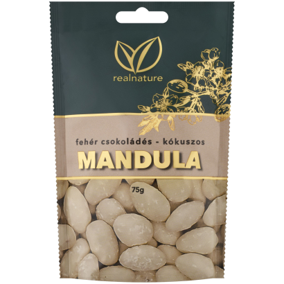 Real Nature fehér csokoládés-kókuszos mandula 75 g