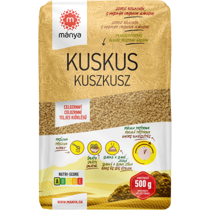 Kuszkusz teljes kiőrlésű búzából 500g