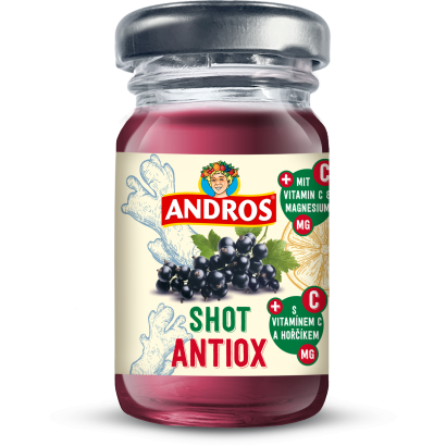 Andros Shot Antiox-feketeribizli-gyömbér ital c-vitaminnal és magnéziummal 55 ml