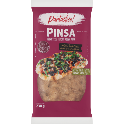 Pantastico! Pinsa teljes kiőrlésű félkészre sütött pizza alap 230 g