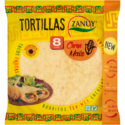 Zanuy kukorica tortilla 8 db 320 g
