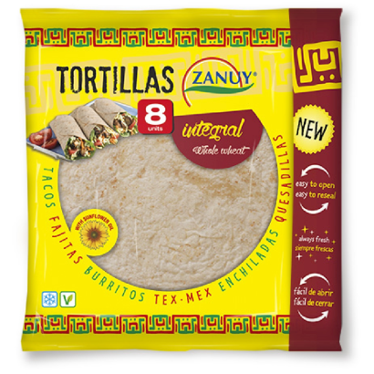 Zanuy Búza Tortilla teljes kiőrlésű 20cm 8db 320g
