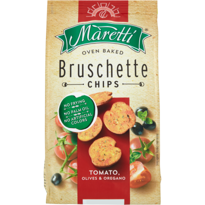 Maretti paradicsom, olíva és oregánó ízesítésű pirított kétszersült karikák 70 g