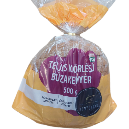 Kenyértár teljes kiőrlésű szeletelt búzakenyér 500 g