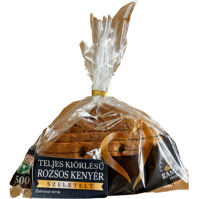Kanizsa Pékség teljes kiőrlésű szeletelt rozsos kenyér 500 g