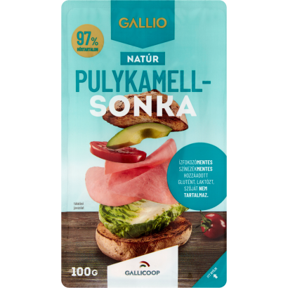 Gallio szeletelt natúr pulykamellsonka 100 g
