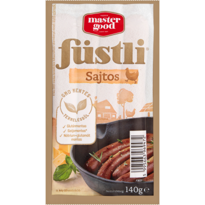 Master Good Füstli sajtos, füst ízesítésű virsli csirkehúsból 140 g