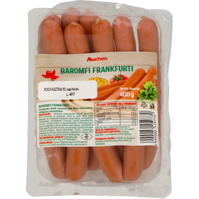 Auchan Kedvenc Frankfurti baromfi virsli 400 g