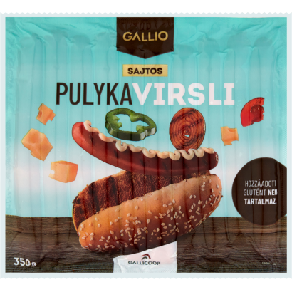 Gallio sajtos pulyka virsli 350 g