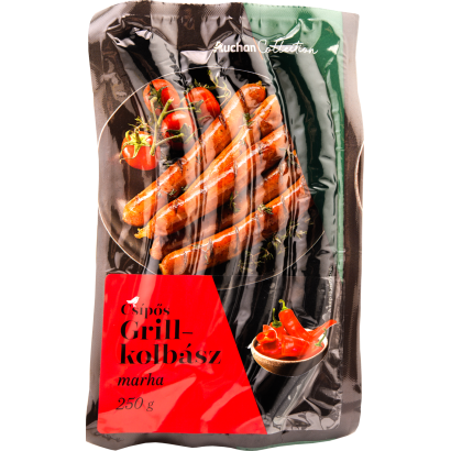 Auchan Collection csípős marha grillkolbász 250 g