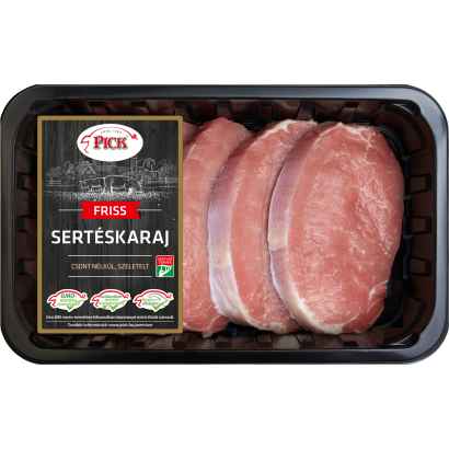 PICK friss SERTÉSKARAJ SZELET CSONT NÉLKÜL 500g GMO mentes, csomagolt
