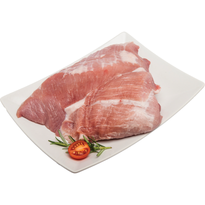 Sertés comb, csont nélkül, darabolt, vákuumcsomagolásban