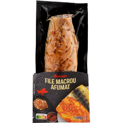 Auchan Kedvenc Füstölt fűszeres makréla filé 150 g