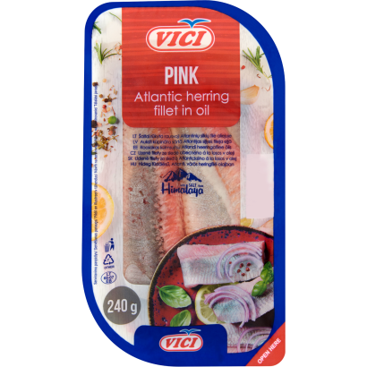 Vici hideg füstölésű atlanti, vörös heringfilé olajban 240 g