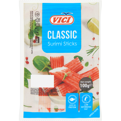 Vici Classic hűtött, surimi rák ízű halrúd 100 g