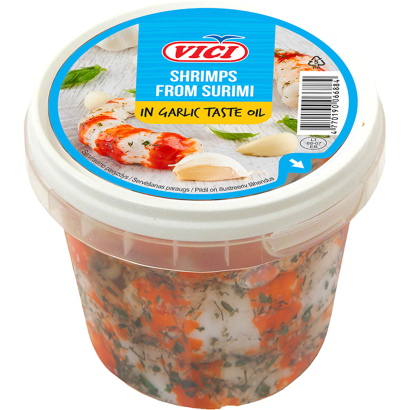 Vici garnélarák ízű surimi fokhagymás olajban 320 g