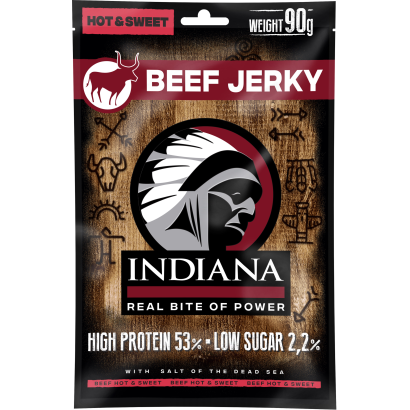 Indiana Jerky marhahúsból, csípős és édes ízesítéssel 25g