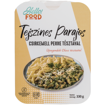 Hello Food Tejszínes Parajos csirkemell penne tésztával 330g