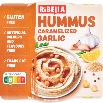RiBella Hummus csicseriborsó krém karamellizált fokhagymával 200 g