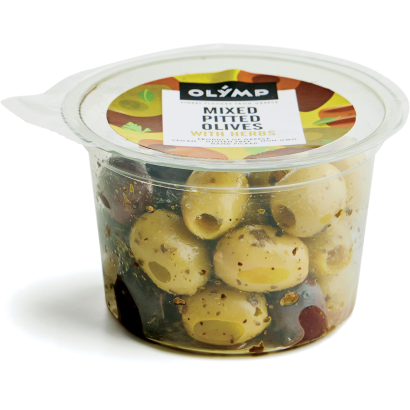 OLYMP Fresh Marinált Mix Zöld és Kalamata Görög magozott olajbogyó 100g