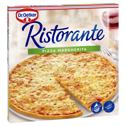 Dr. Oetker Ristorante Pizza Margherita gyorsfagyasztott pizza mozzarella- és gouda sajttal 295 g