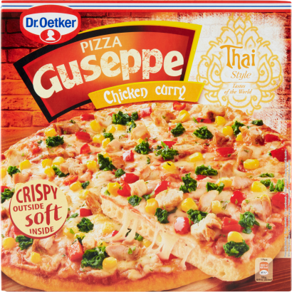 Dr. Oetker Guseppe pizza csirkehússal, masala és curry fűszerkeverékkel 375 g