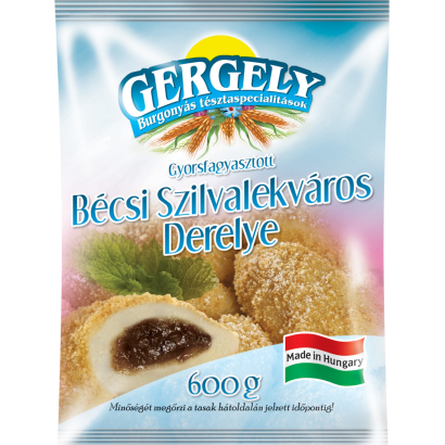 Gergely Burgonyás Tésztaspecialitások gyorsfagyasztott bécsi szilvalekváros derelye 600 g