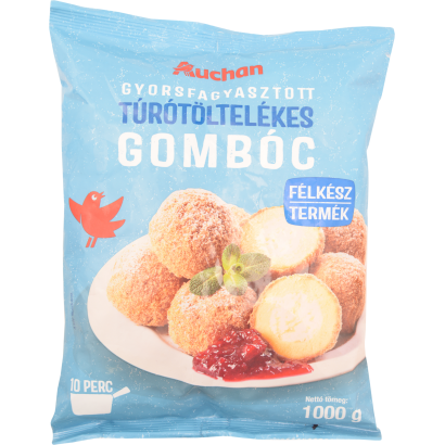 Auchan Kedvenc Túrótöltelékes gombóc gyorsfagyasztott 1000 g