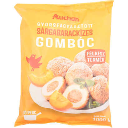 Auchan Kedvenc sárgabarackízes gombóc gyorsfagyasztott 1000 g