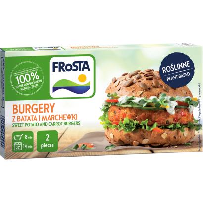 FRoSTA gyorsfagyasztott, elősütött édesburgonyás burger 2 db 216 g