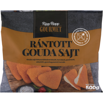 Ripp-Ropp Gourmet gyorsfagyasztott rántott gouda sajt 500 g