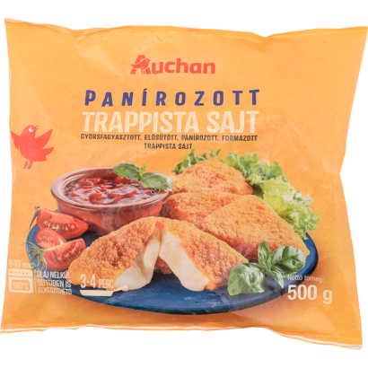 Auchan Kedvenc rántott trapista sajt 500 g
