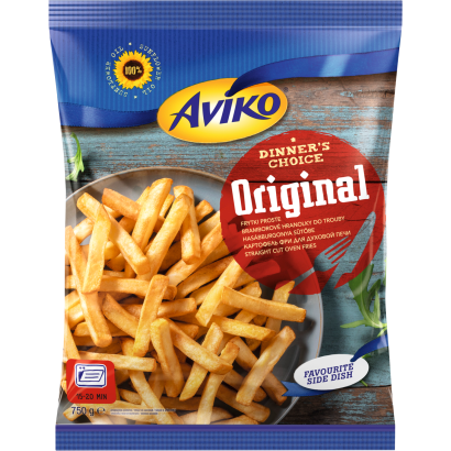 Aviko Original elősütött és gyorsfagyasztott hasábburgonya sütőbe 750 g