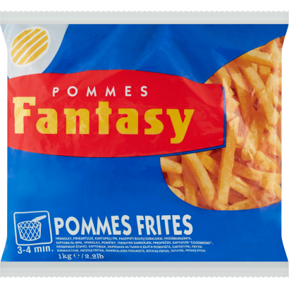 Pommes Fantasy elősütött gyorsfagyasztott félkész hasábburgonya 1 kg