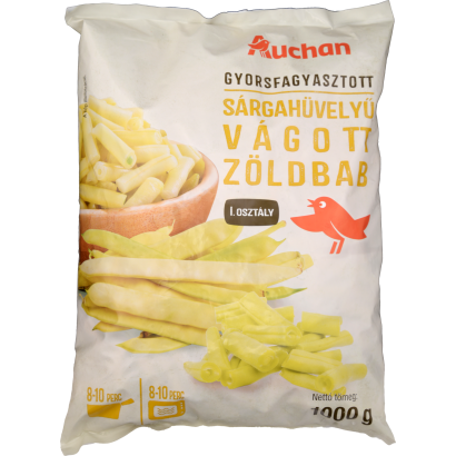 Auchan Kedvenc gyorsfagyasztott sárga hüvelyű vágott zöldbab 1 kg